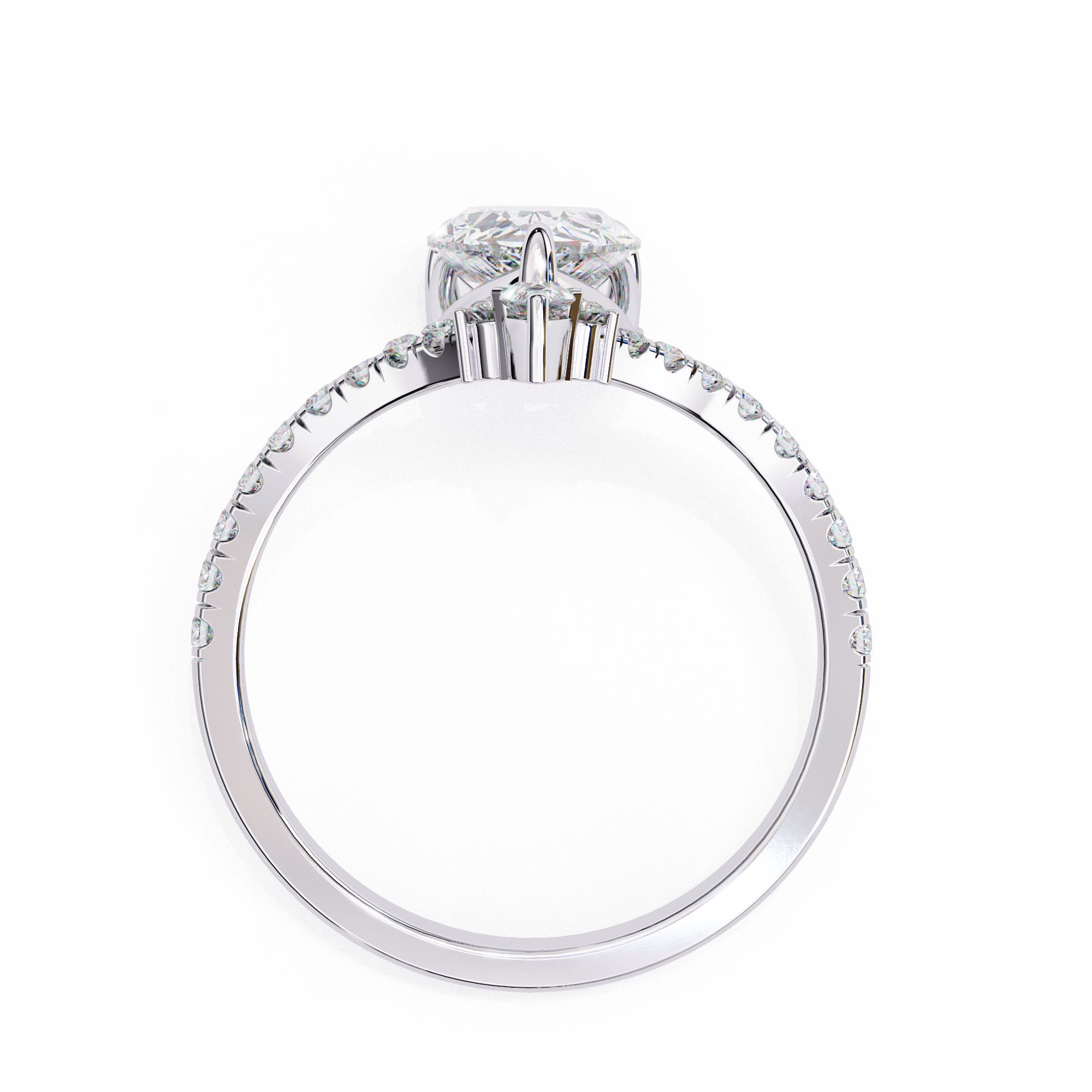 Teardrop Diamond Engagement Ring