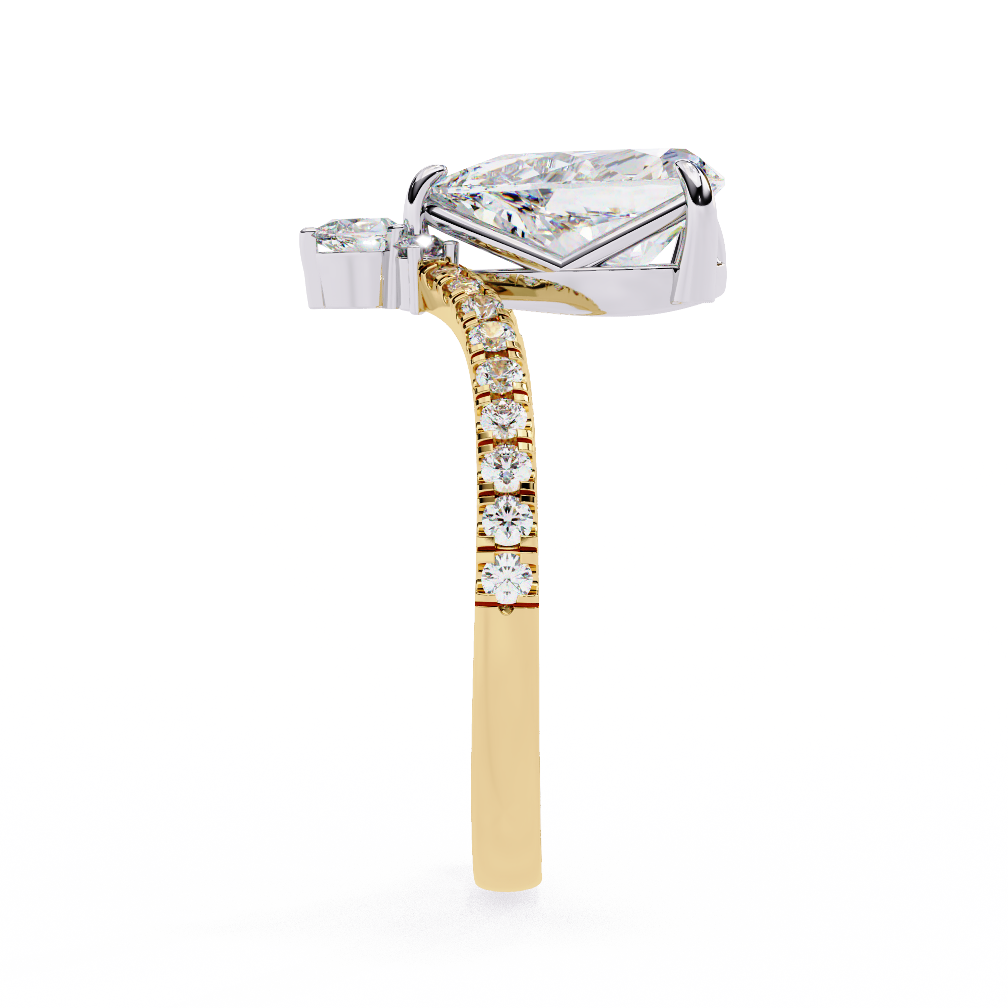 Teardrop Diamond Engagement Ring