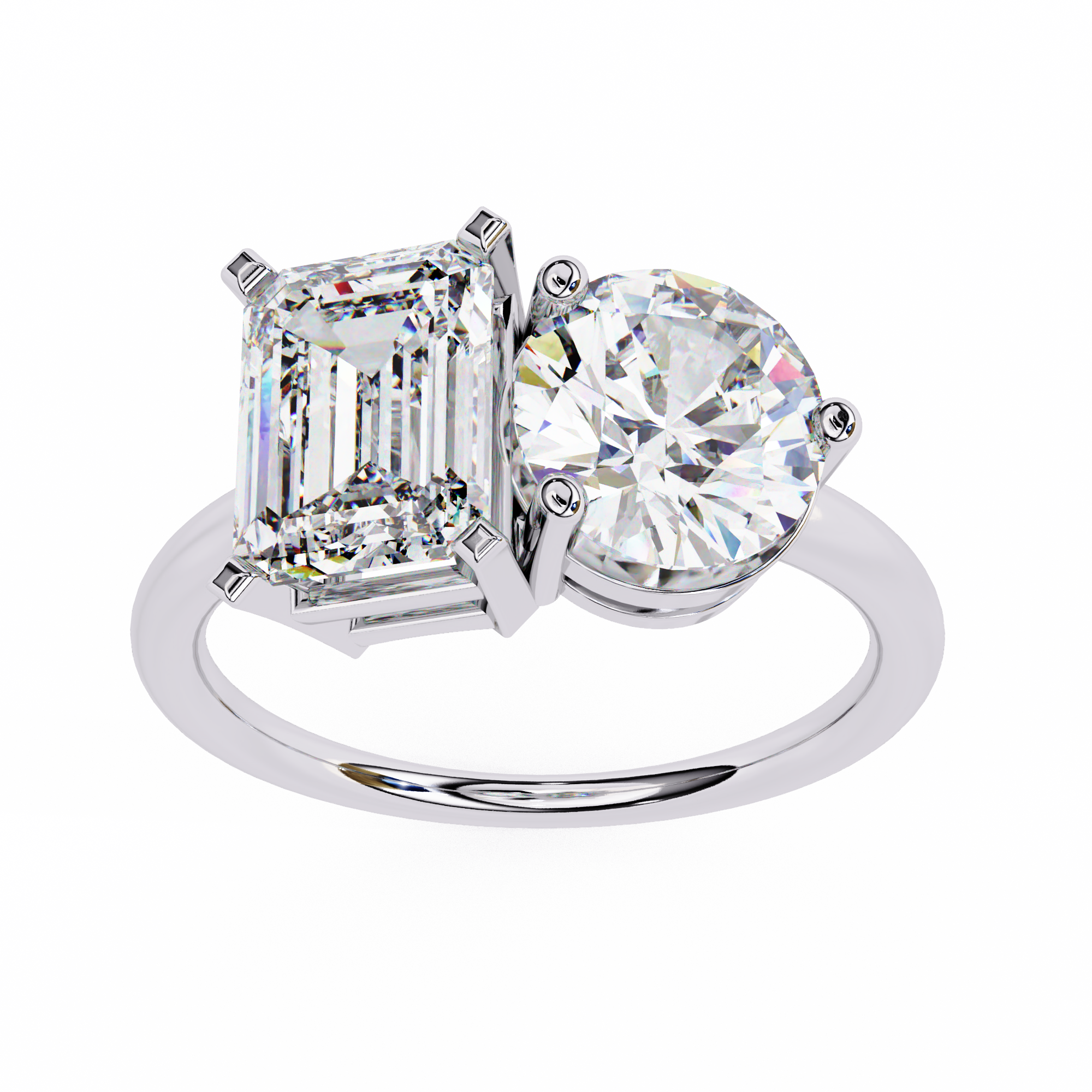 Celestial Duo Engagement Ring