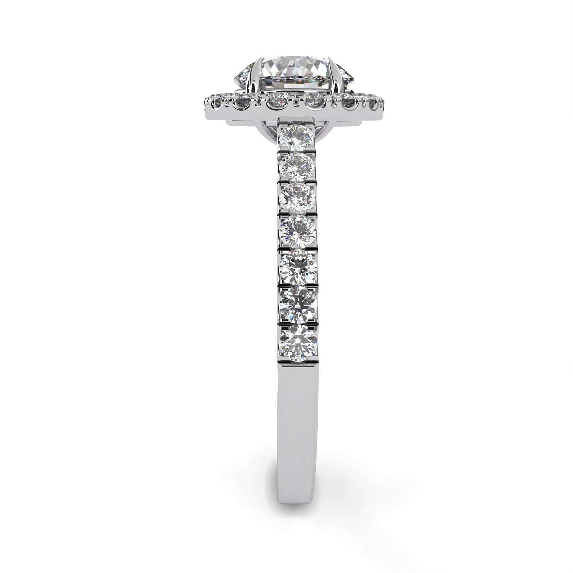 Primrose Seamless Diamond Halo Engagement Ring