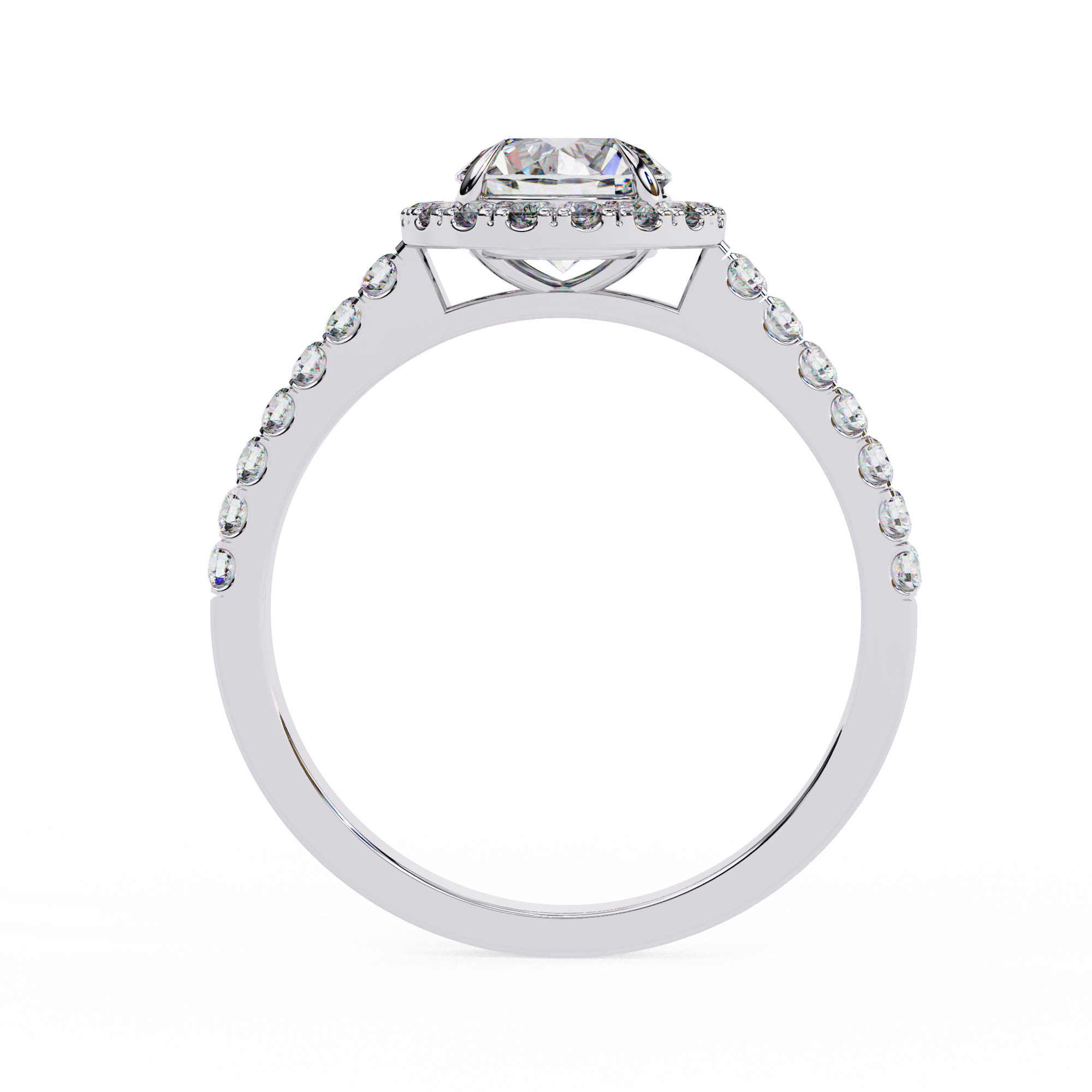 Primrose Seamless Diamond Halo Engagement Ring