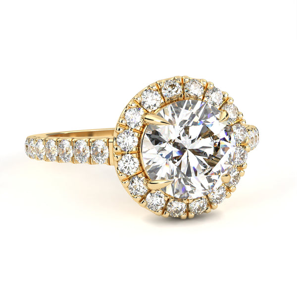 Primrose Seamless Diamond Halo Engagement Ring