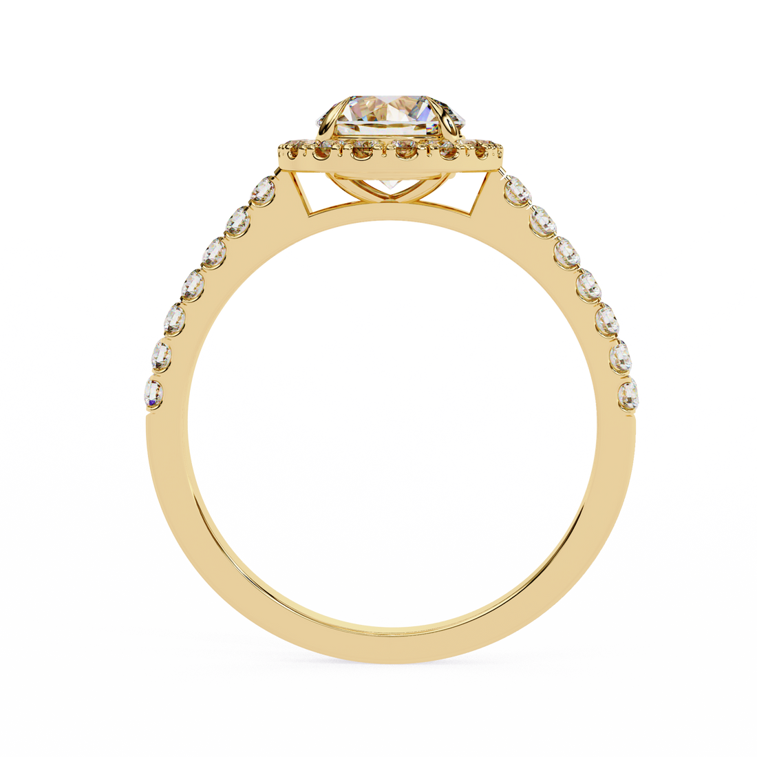Primrose Seamless Diamond Halo Engagement Ring
