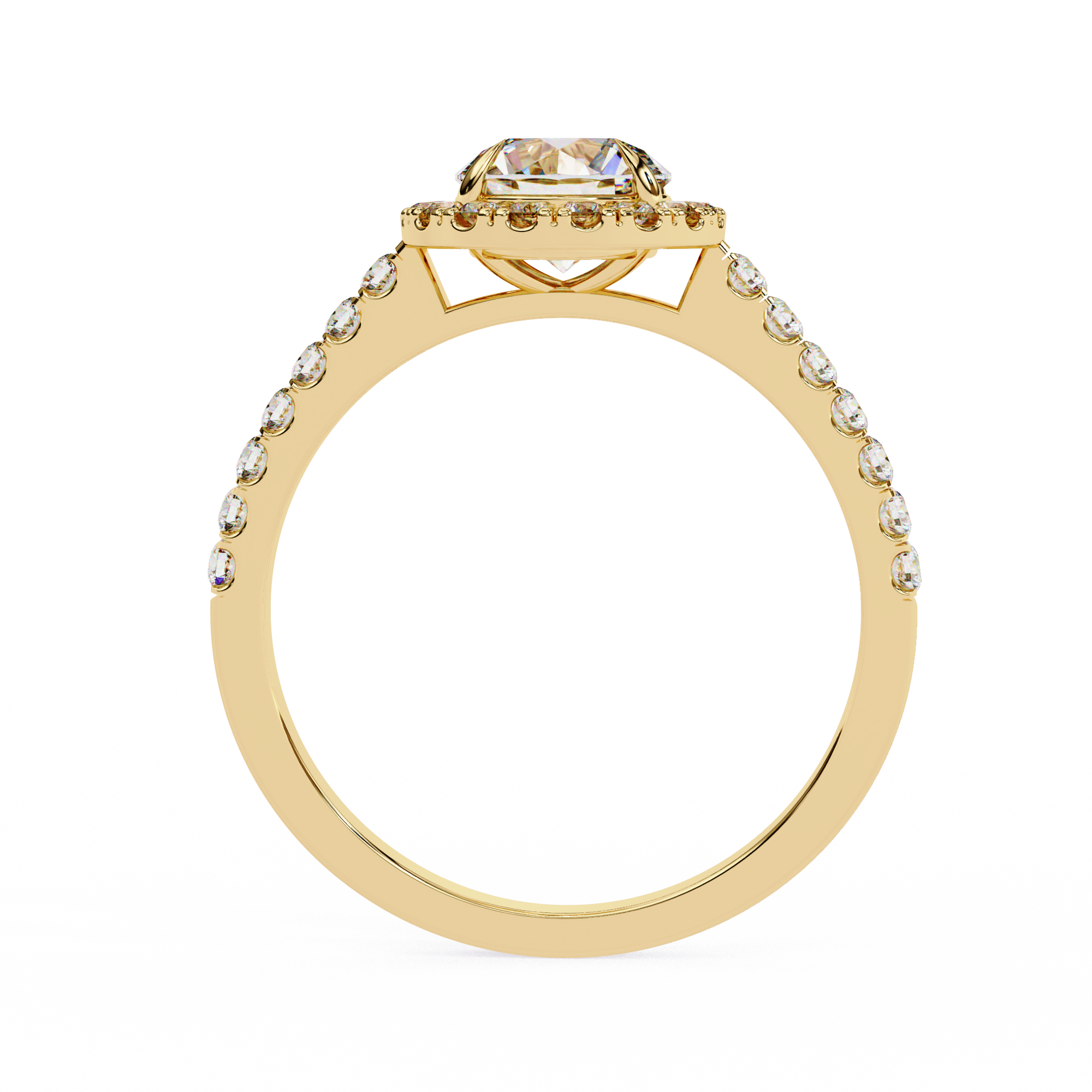 Primrose Seamless Diamond Halo Engagement Ring