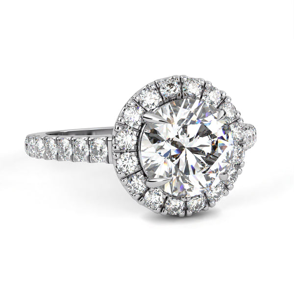 Primrose Seamless Diamond Halo Engagement Ring