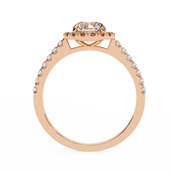 Primrose Seamless Diamond Halo Engagement Ring