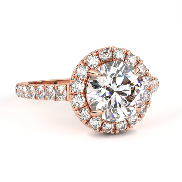 Primrose Seamless Diamond Halo Engagement Ring