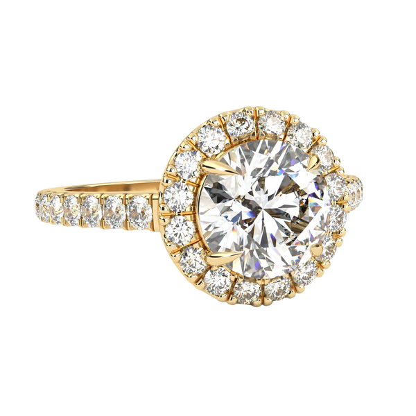 Primrose Seamless Diamond Halo Engagement Ring