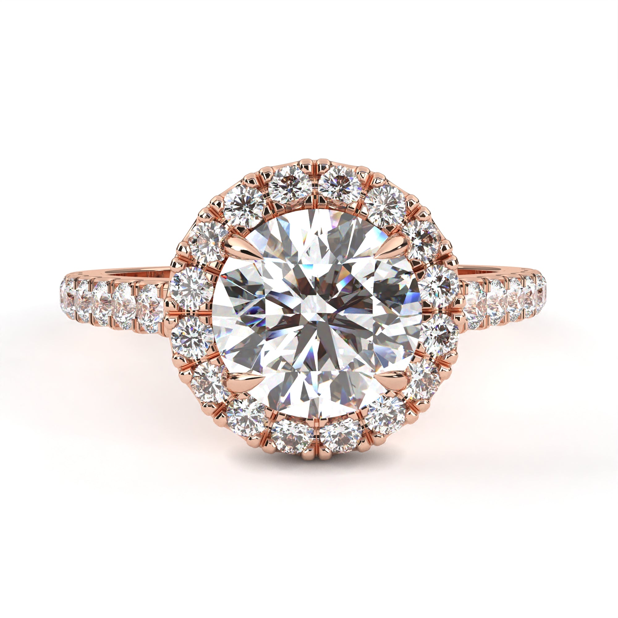 Primrose Seamless Diamond Halo Engagement Ring