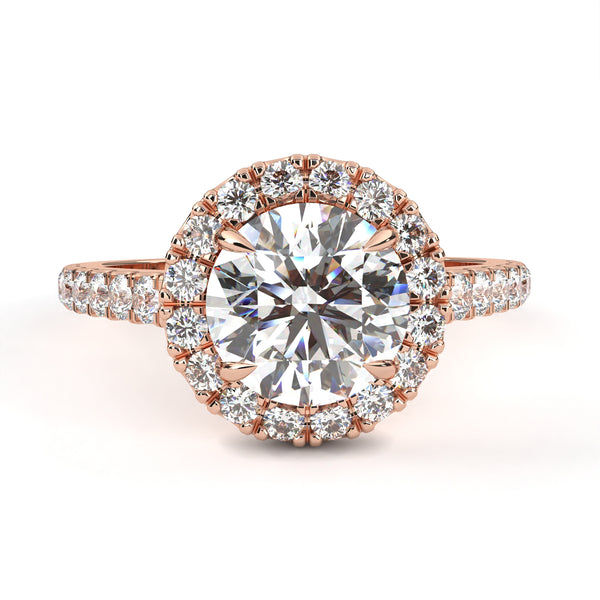 Primrose Seamless Diamond Halo Engagement Ring