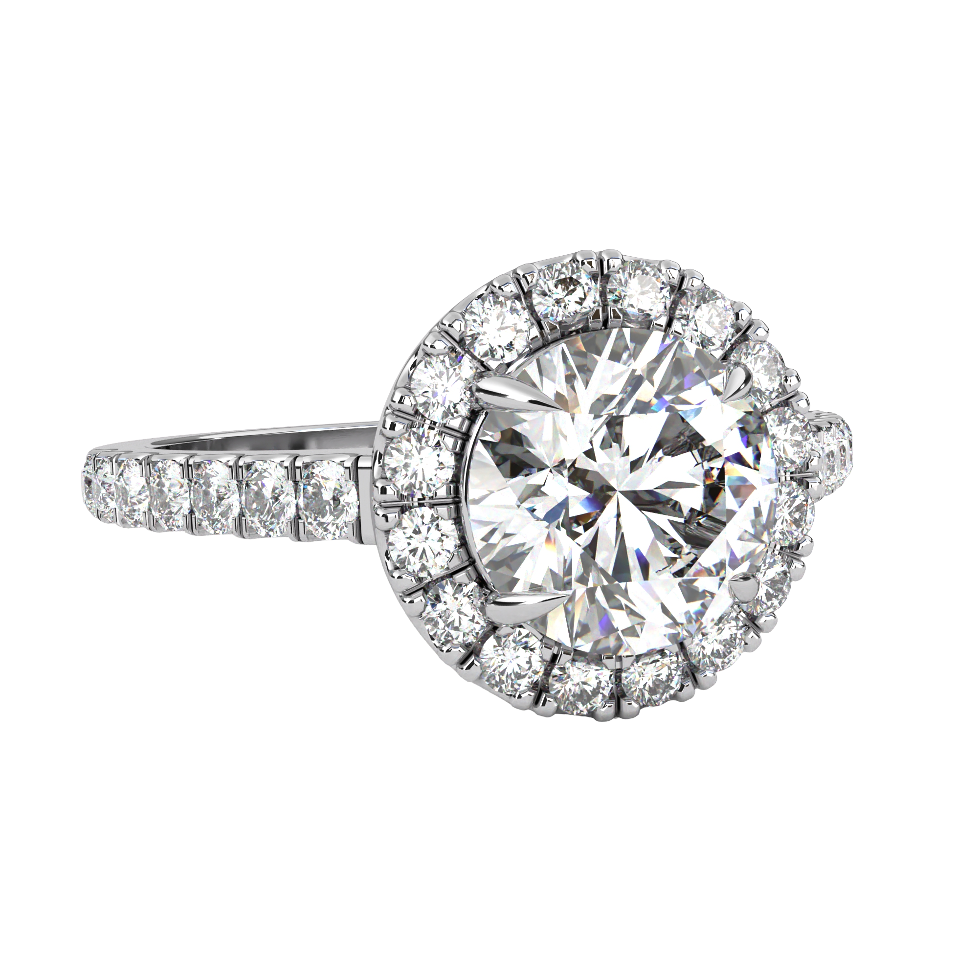 Primrose Seamless Diamond Halo Engagement Ring