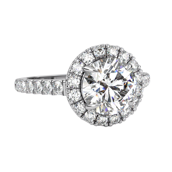 Primrose Seamless Diamond Halo Engagement Ring