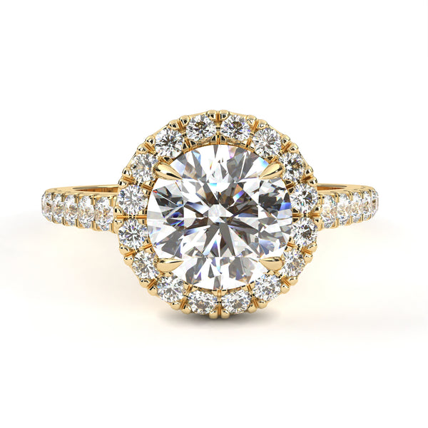 Primrose Seamless Diamond Halo Engagement Ring