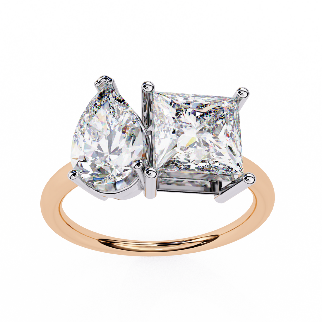 Pear and Princess Cut Diamond Ring