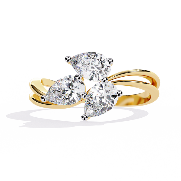 Moena Tri-Pear Radiance Ring