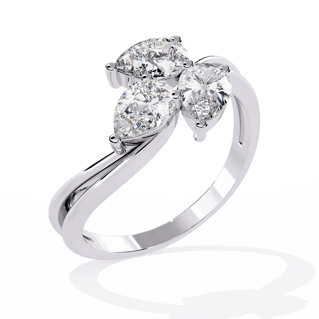 Moena Tri-Pear Radiance Ring