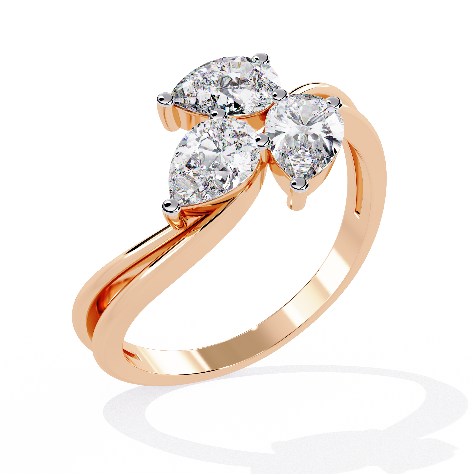 Moena Tri-Pear Radiance Ring