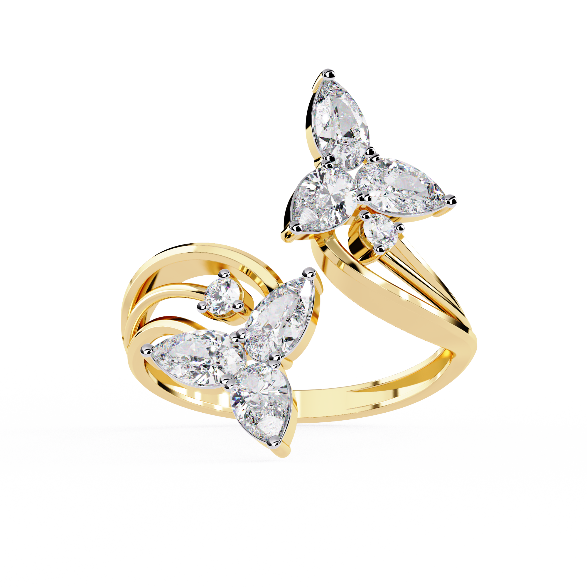 Open Shank Diamond Ring
