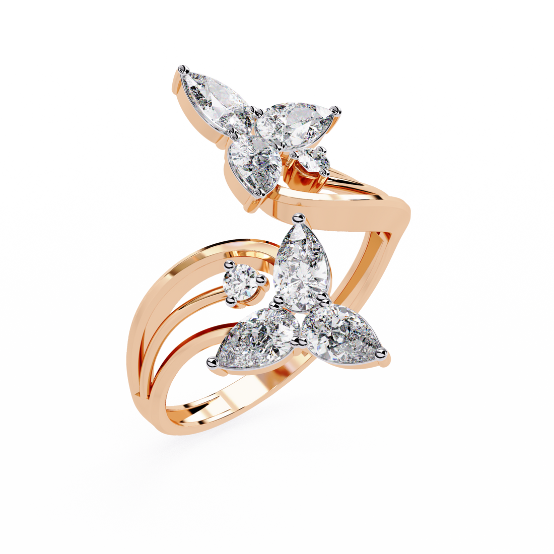 Open Shank Diamond Ring