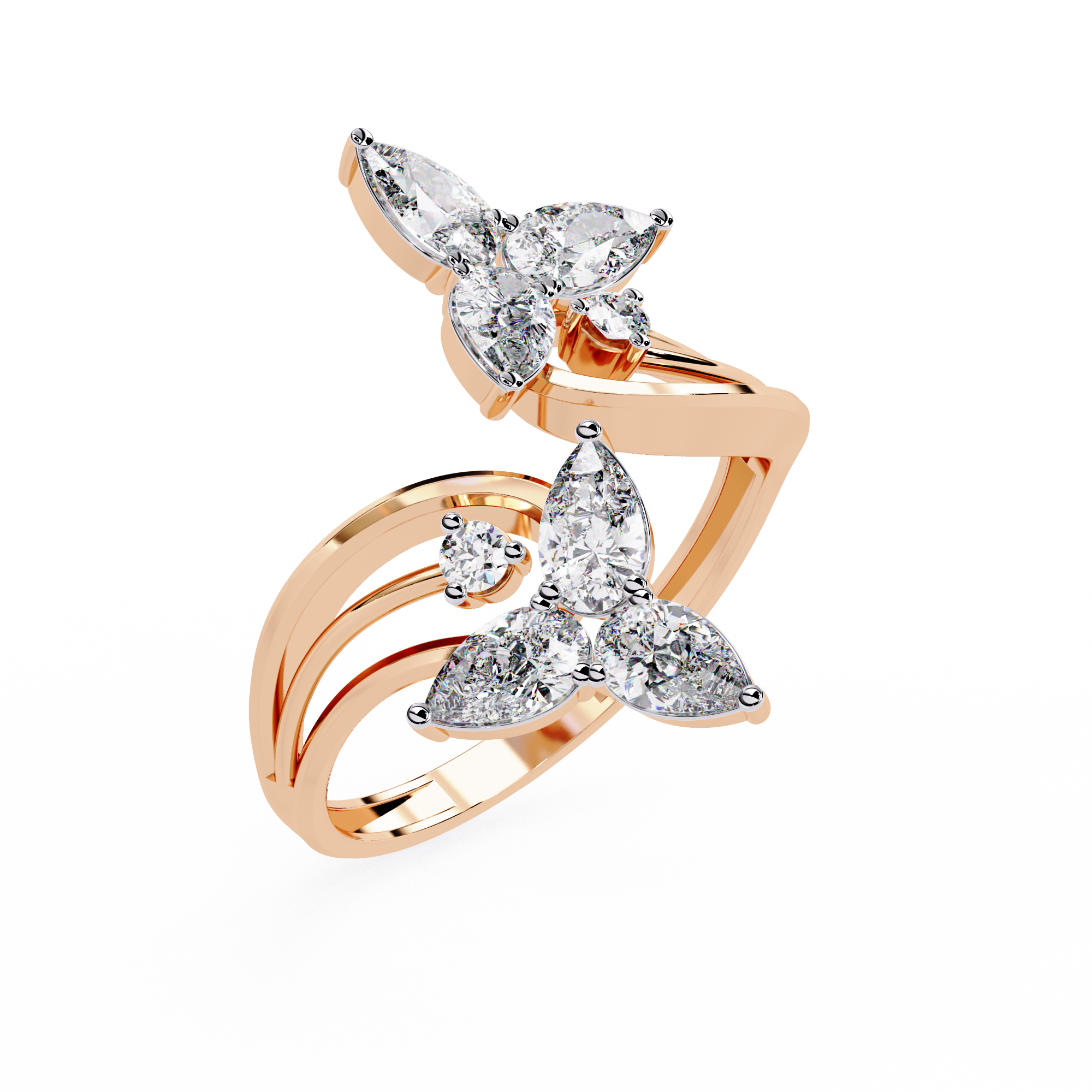 Open Shank Diamond Ring