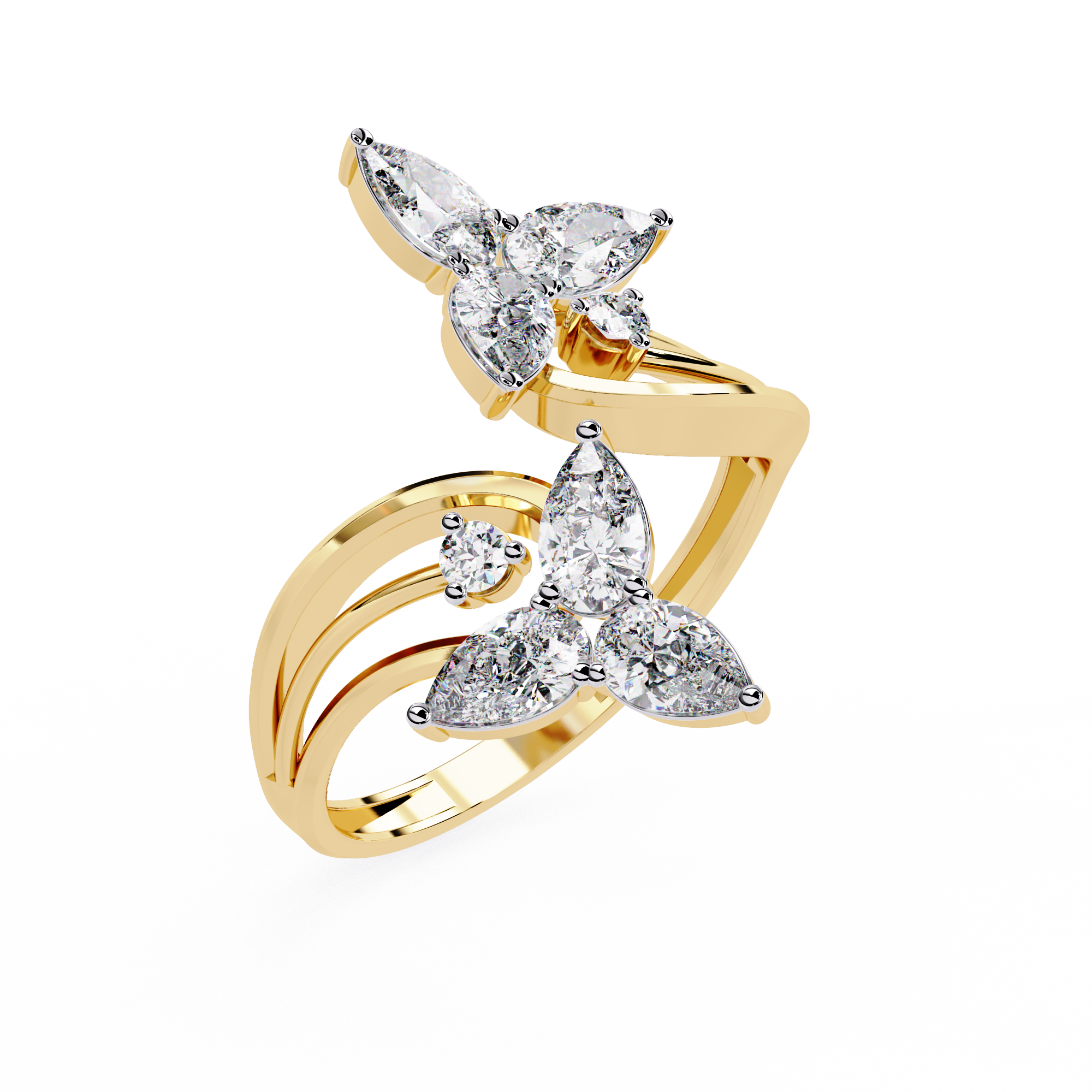 Open Shank Diamond Ring