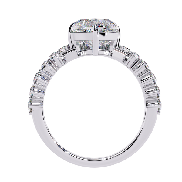 Royal Heart Crown Diamond Ring