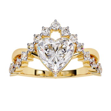 Royal Heart Crown Lab Grown Diamond Ring