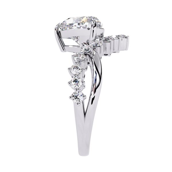 Royal Heart Crown Diamond Ring
