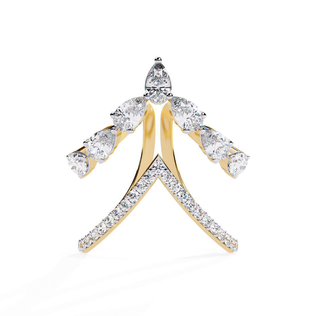 Unique Geometric Diamond Ring