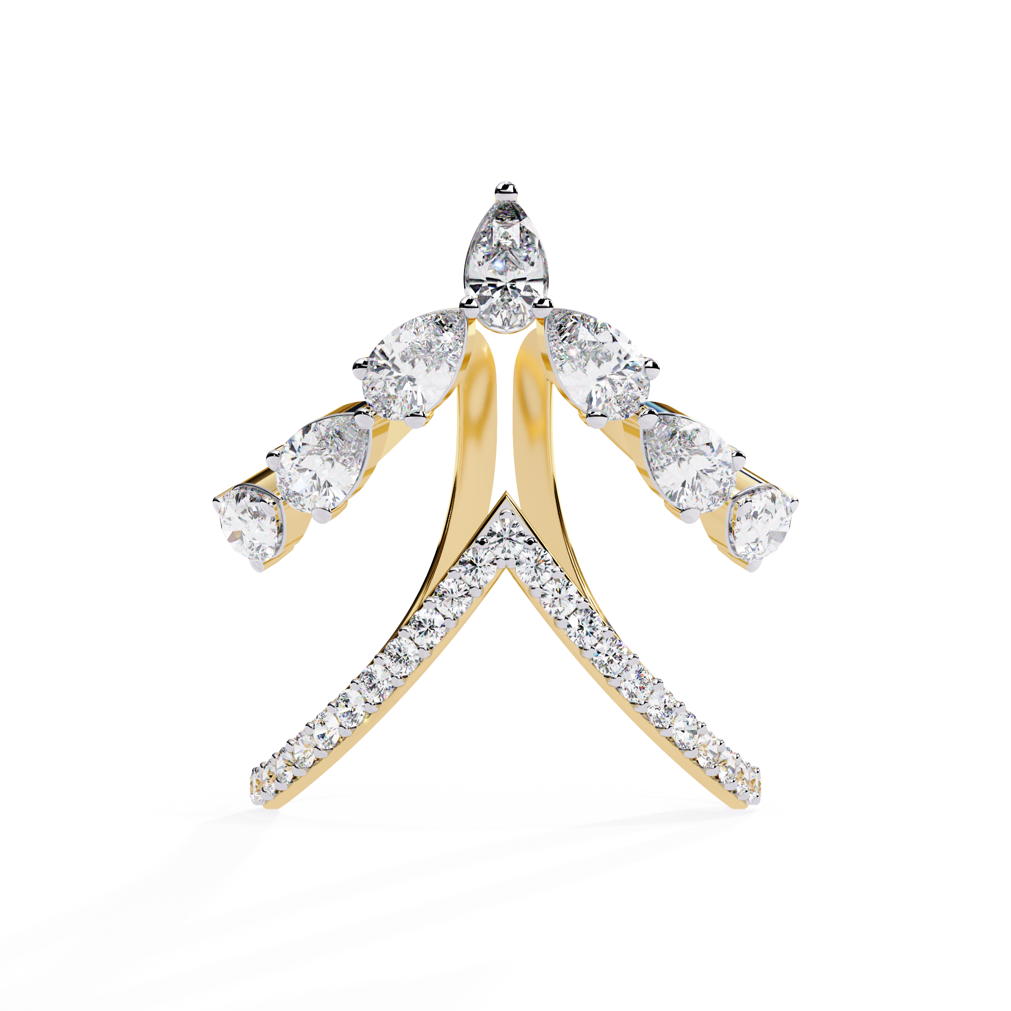 Unique Geometric Diamond Ring