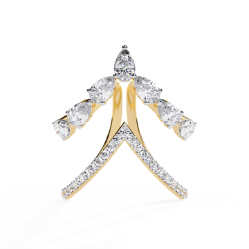 Unique Geometric Lab Grown Diamond Ring