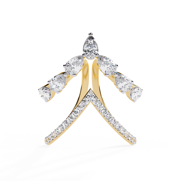 Unique Geometric Diamond Ring