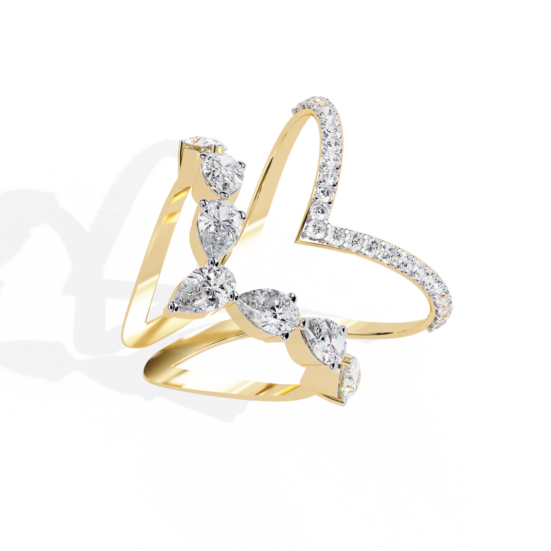 Unique Geometric Lab Grown Diamond Ring