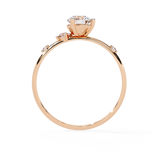 Classic Rose Gold Engagement Ring with Sparkling Solitaire