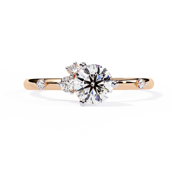 Classic Rose Gold Engagement Ring with Sparkling Solitaire