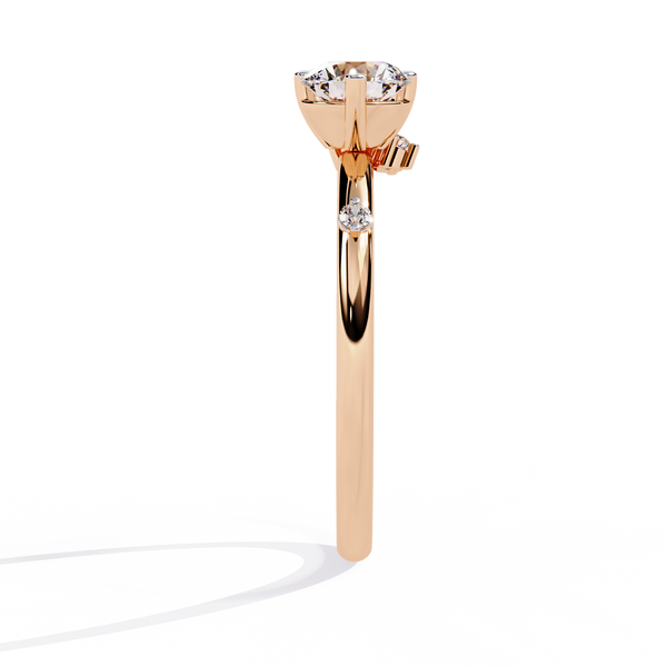 Classic Rose Gold Engagement Ring with Sparkling Solitaire