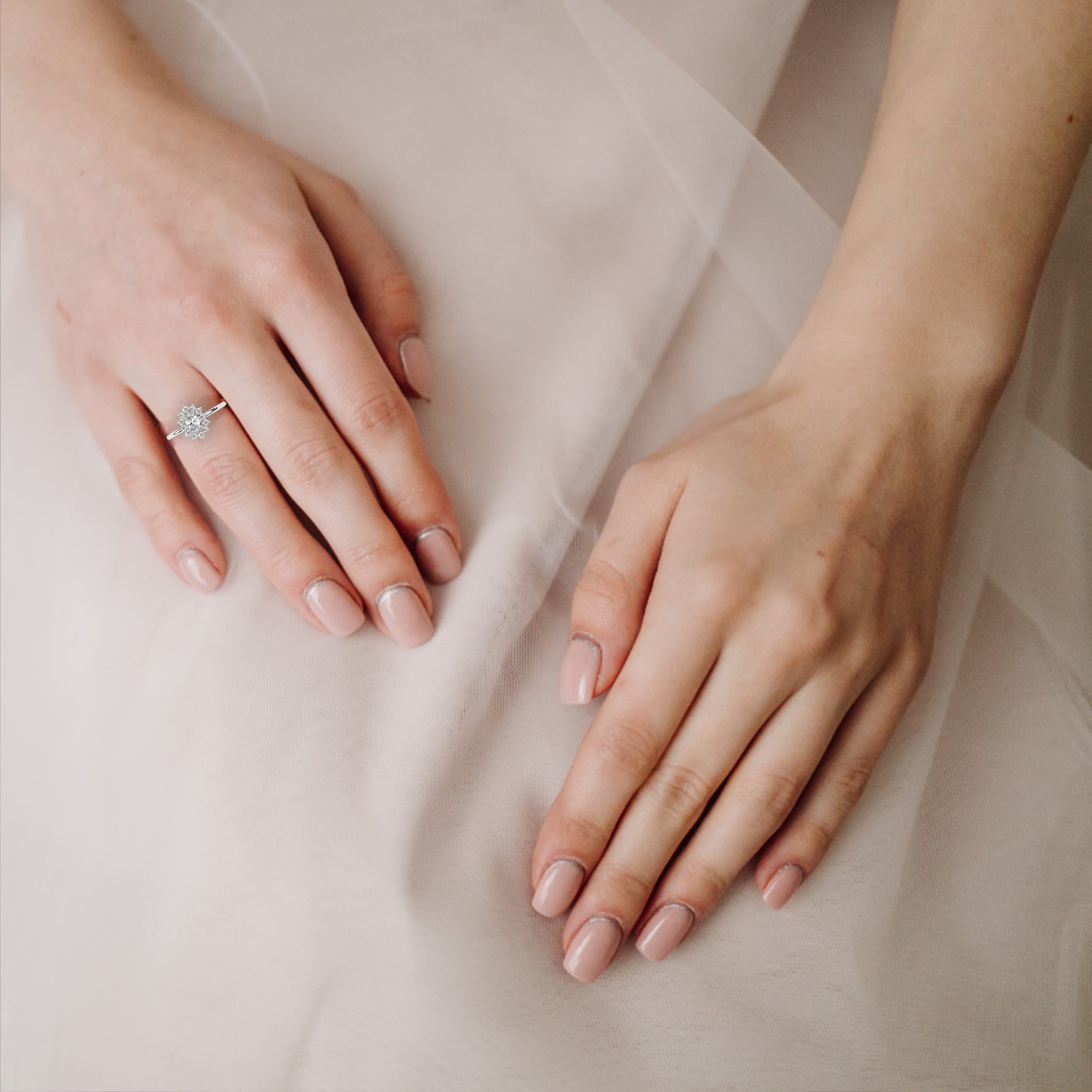 "Eternal Bloom" Diamond Halo Ring