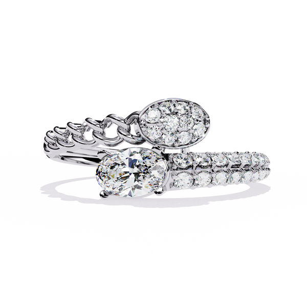 Statement Double Band Diamond Ring