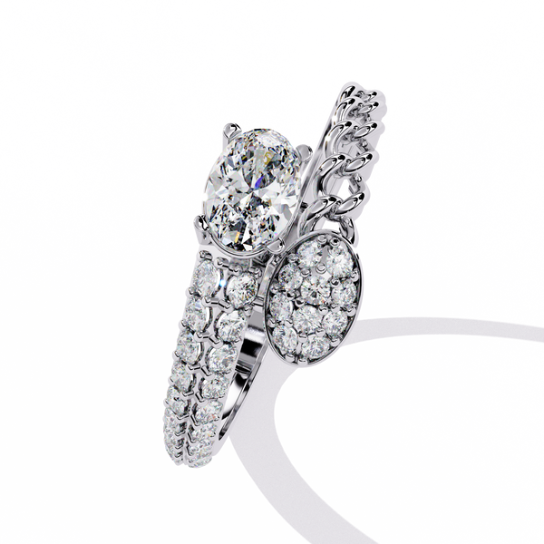 Statement Double Band Diamond Ring