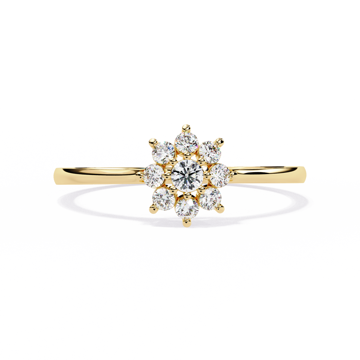 Petite Floral Lab Grown Diamond Ring