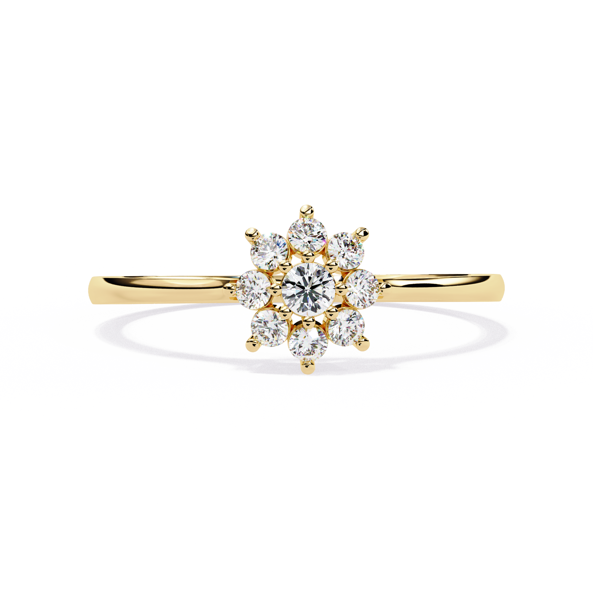 Petite Floral Diamond Ring