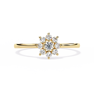 Petite Floral Diamond Ring