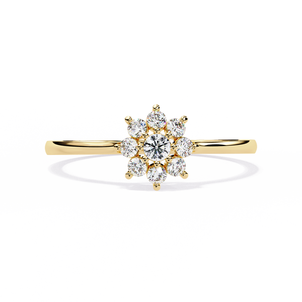 Petite Floral Diamond Ring