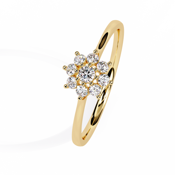 Petite Floral Diamond Ring