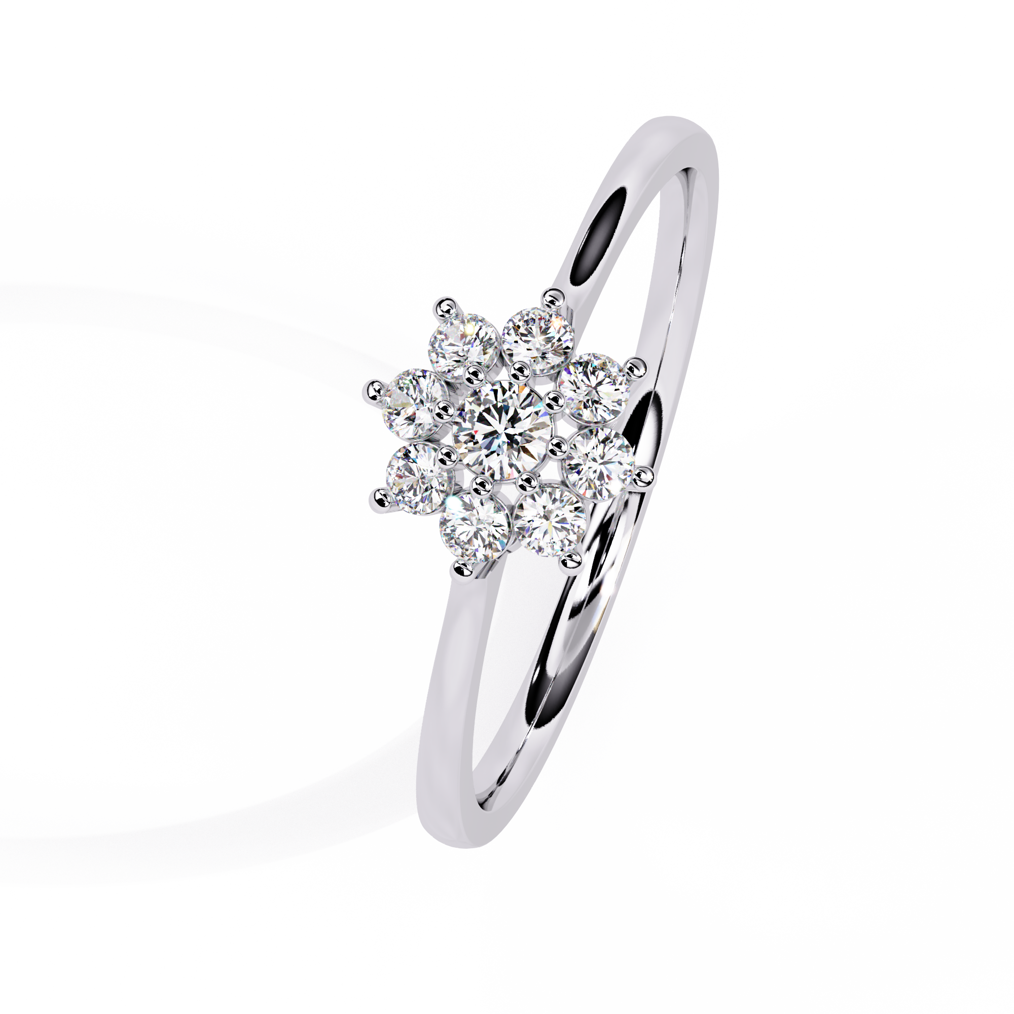 Petite Floral Diamond Ring