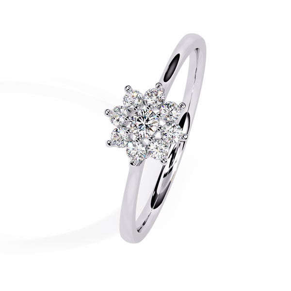 Petite Floral Diamond Ring