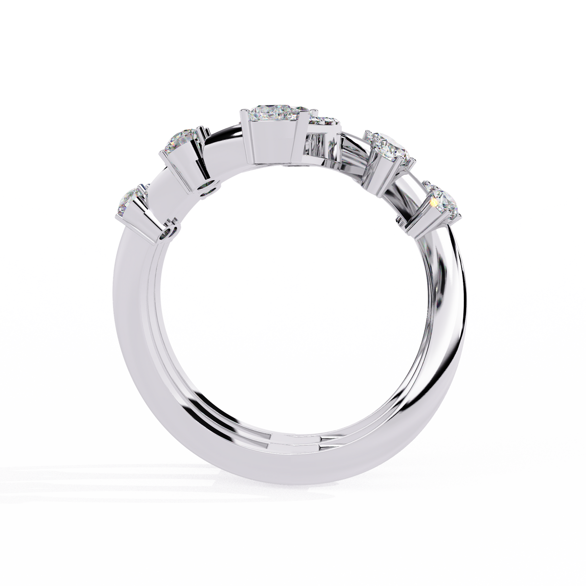 Diamond Cascade Ring Spiral Lab Grown Diamond Cascade Ring – ONYA