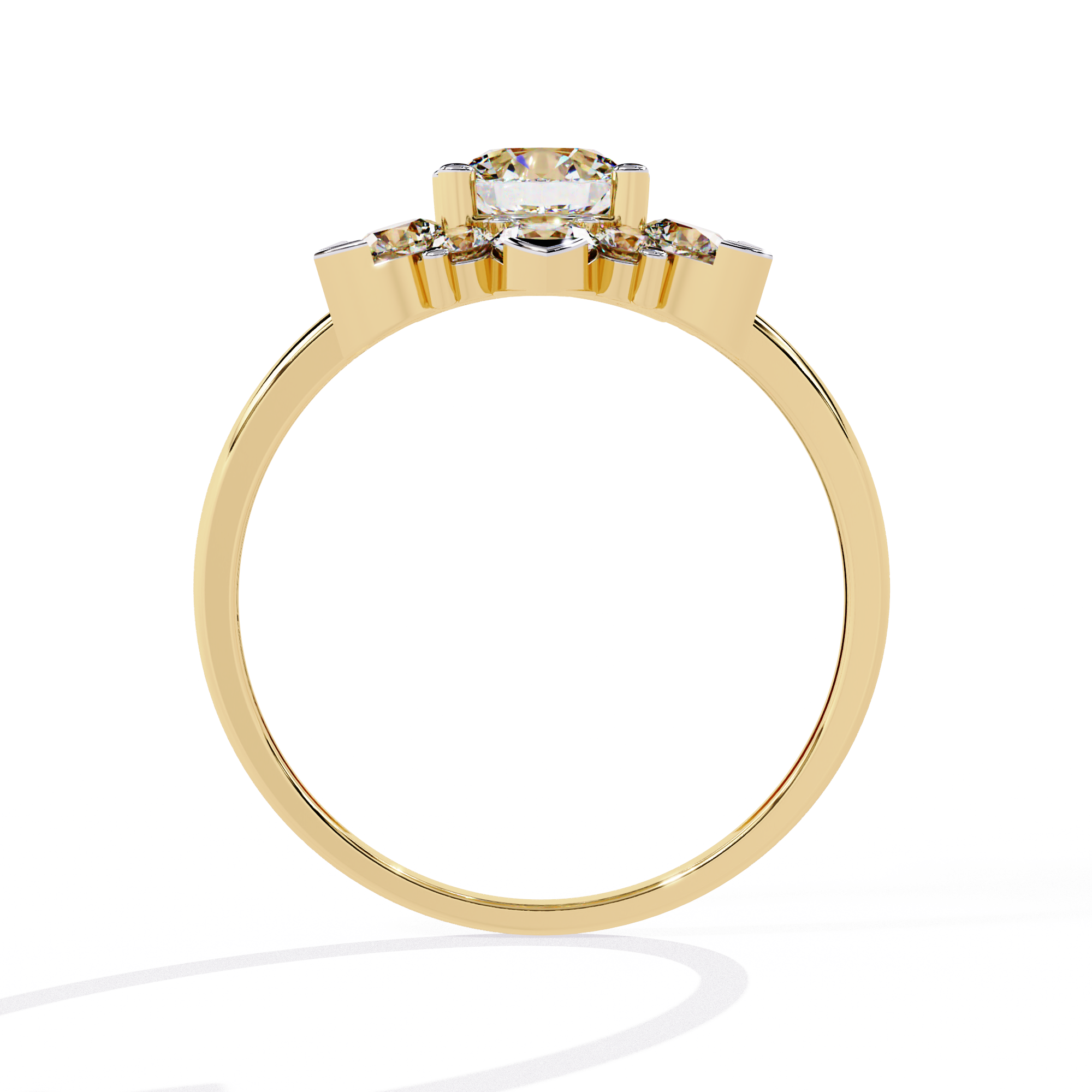 Elegant Floral Design Diamond Ring