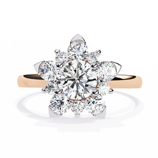 Elegant Floral Design Diamond Ring