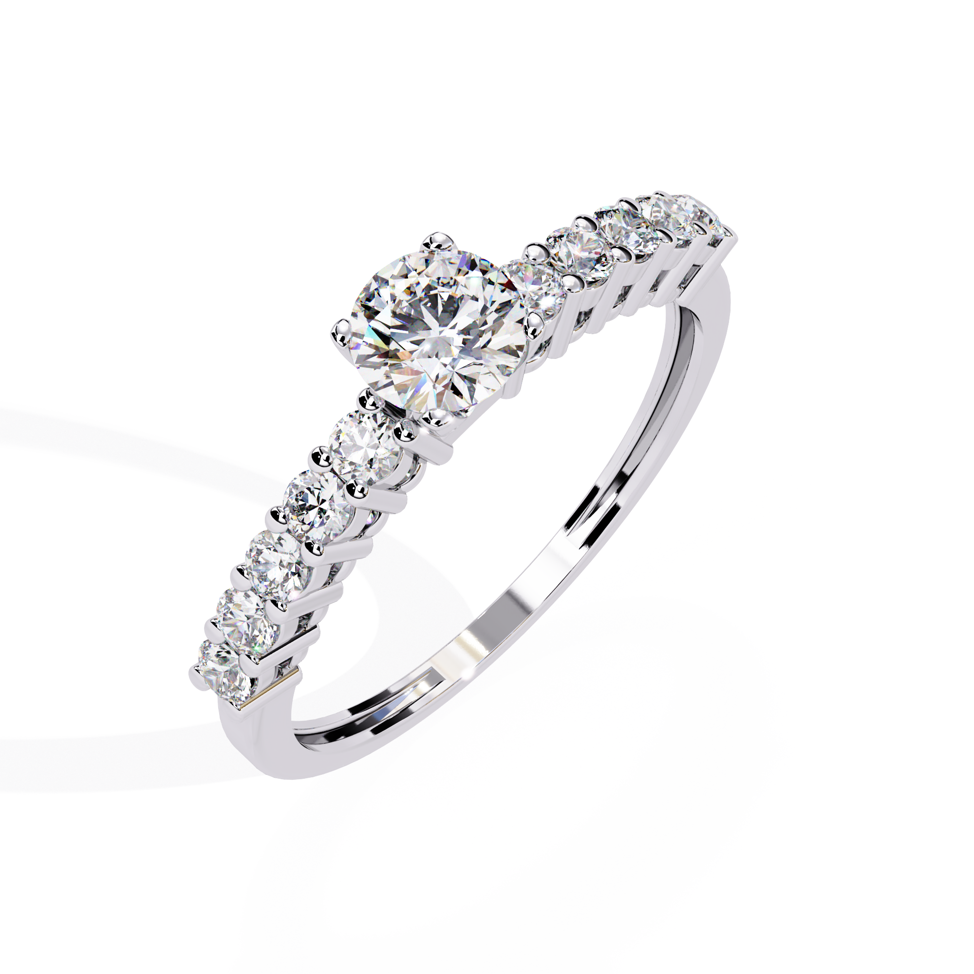 Timeless Diamond Solitaire Engagement Ring